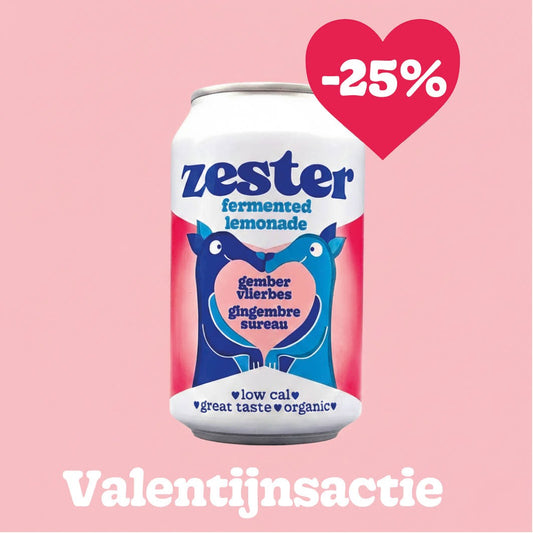 VALENTIJNSACTIE -25% Zester gember-vlierbes  - 12 blikjes (33cl)